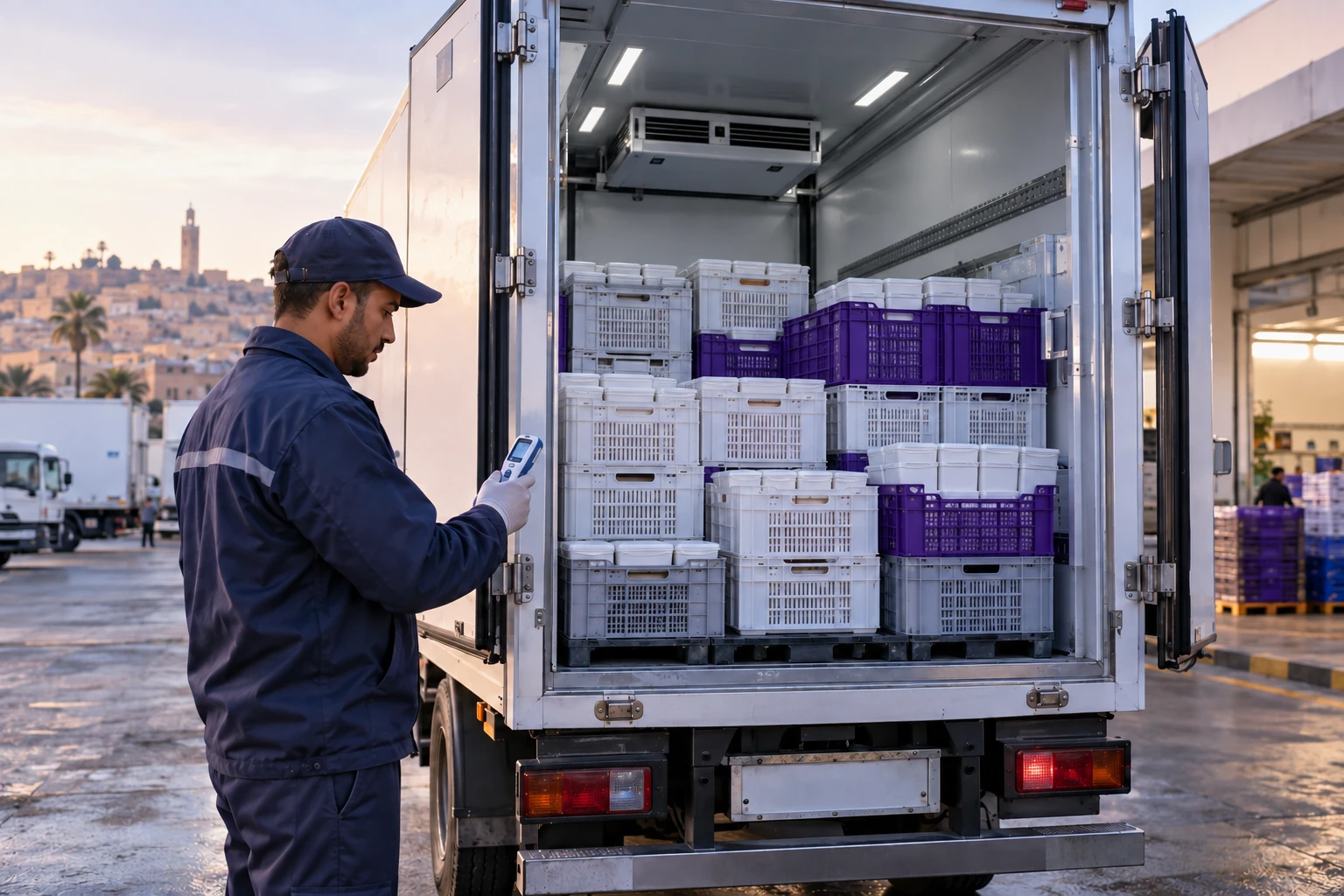 Contrôle d’une livraison réfrigérée sur un quai de chargement